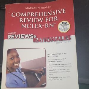 Pearson NCLEX-RN Review Book with Red and White Cover